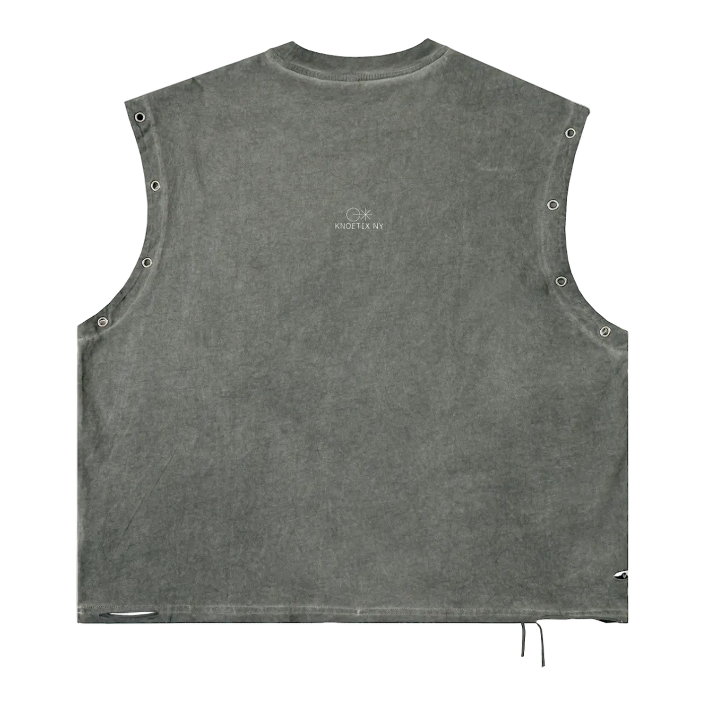 Knoetix Distressed Tank Top - back