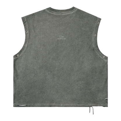 Knoetix Distressed Tank Top - back