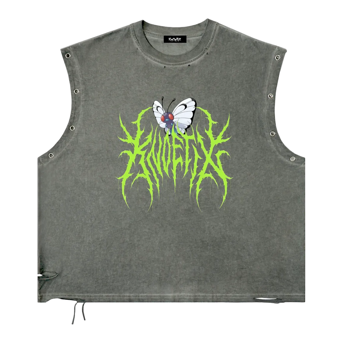 Knoetix Distressed Tank Top - front