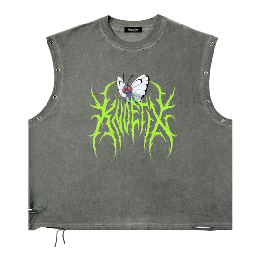 Knoetix Distressed Tank Top - front